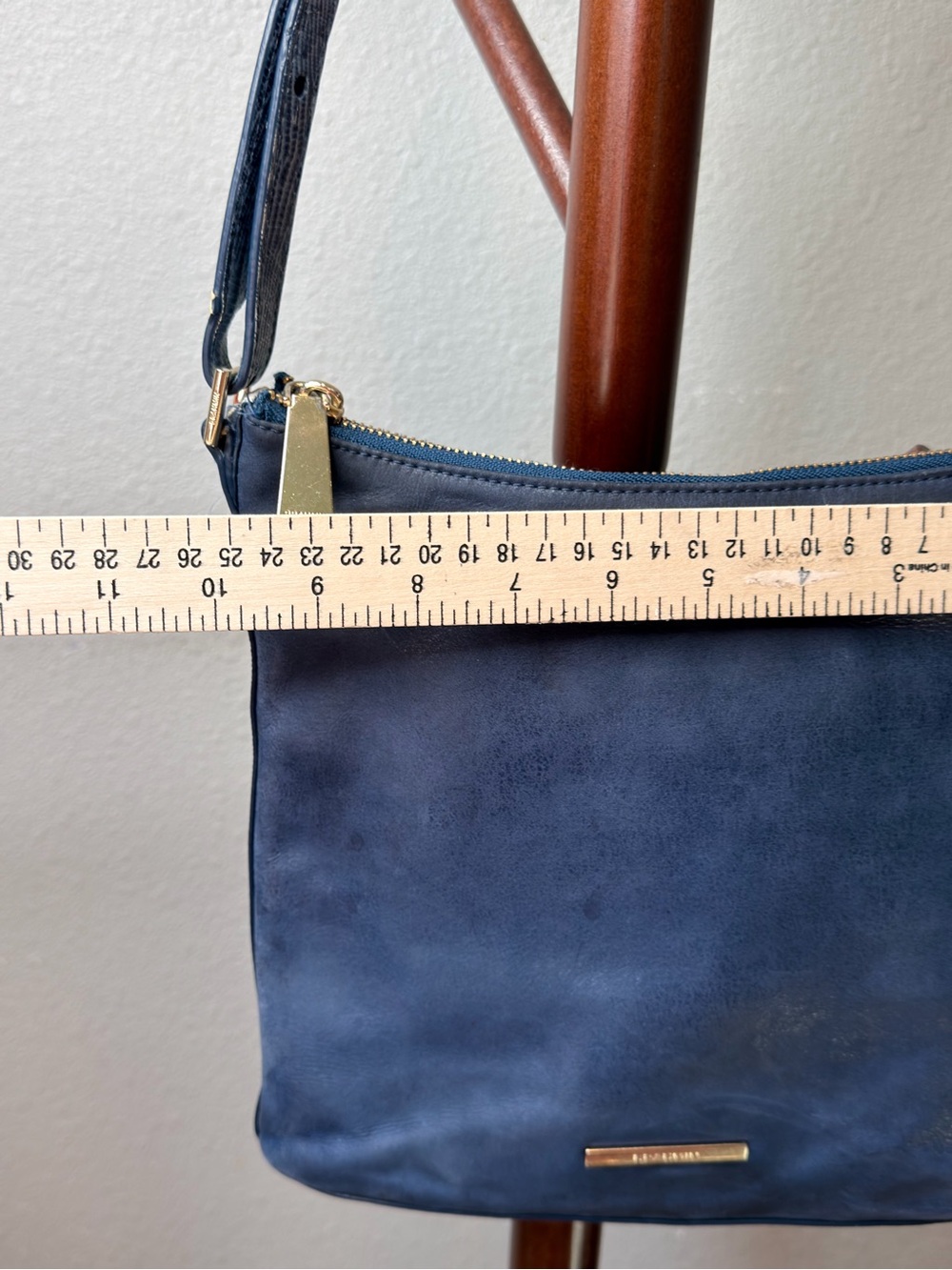 Brahmin Navy Blue Leather Crossbody Bag with Matching Wallet - Picture 14 of 16